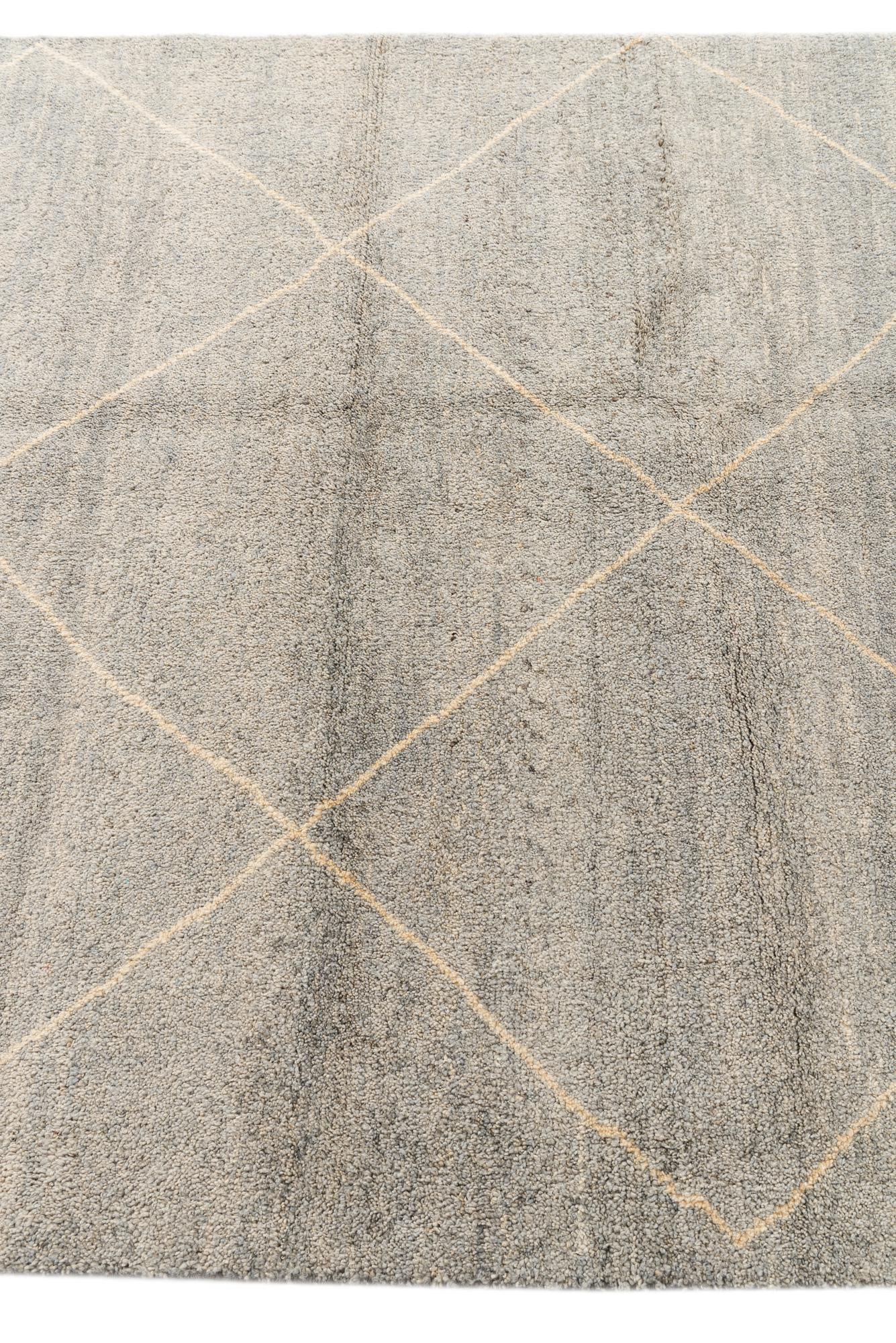 4' 8 x 6' 6 Hand Knotted Moroccan Wool Rug