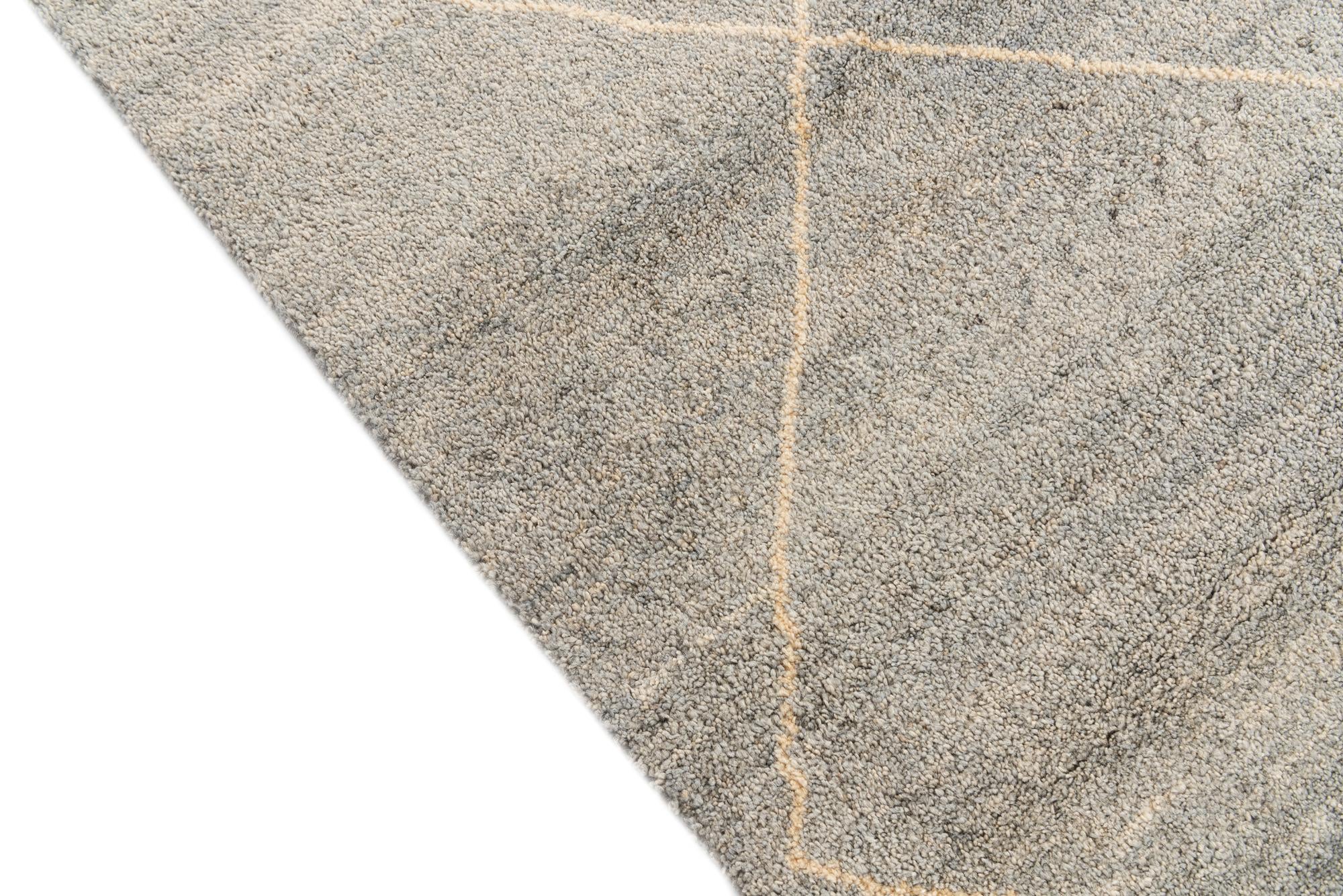 4' 8 x 6' 6 Hand Knotted Moroccan Wool Rug