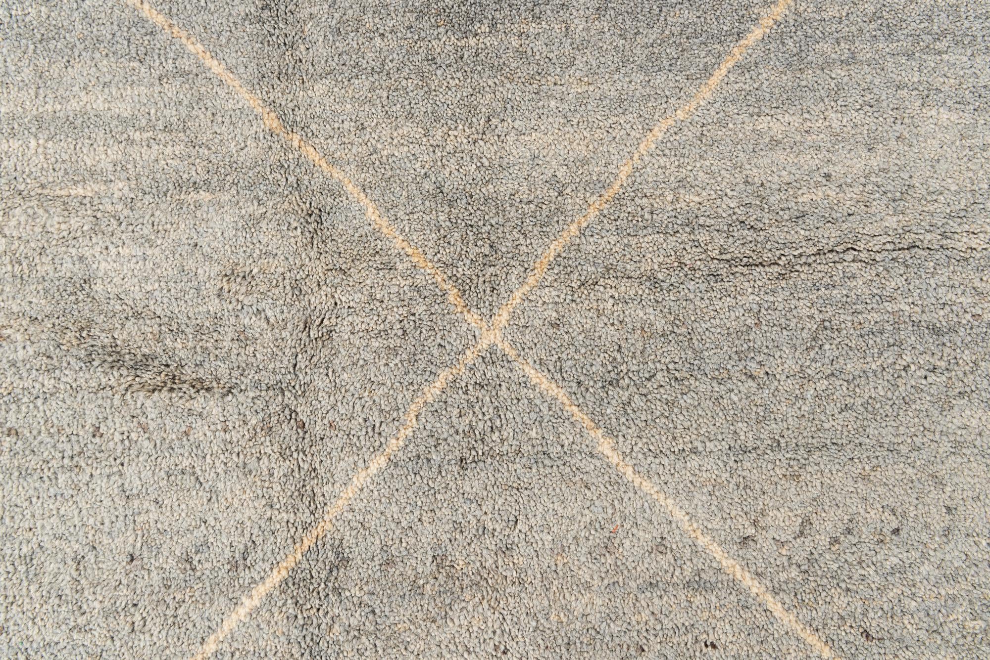 4' 8 x 6' 6 Hand Knotted Moroccan Wool Rug