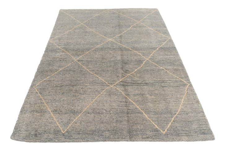 Detail image of 4' 8 x 6' 7 Hand Knotted Moroccan Wool Rug