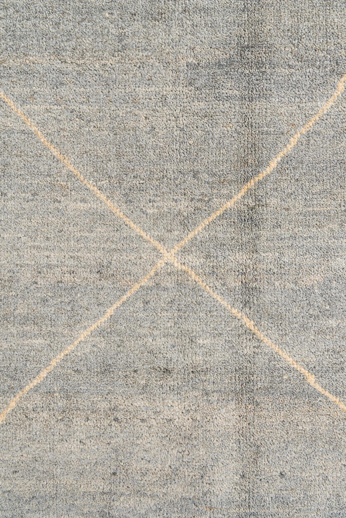 4' 8 x 6' 7 Hand Knotted Moroccan Wool Rug