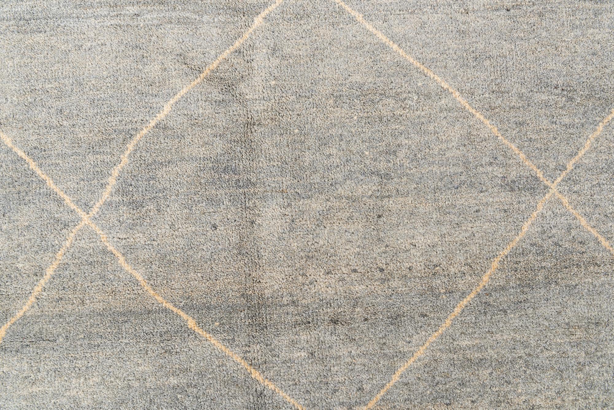 4' 8 x 6' 7 Hand Knotted Moroccan Wool Rug