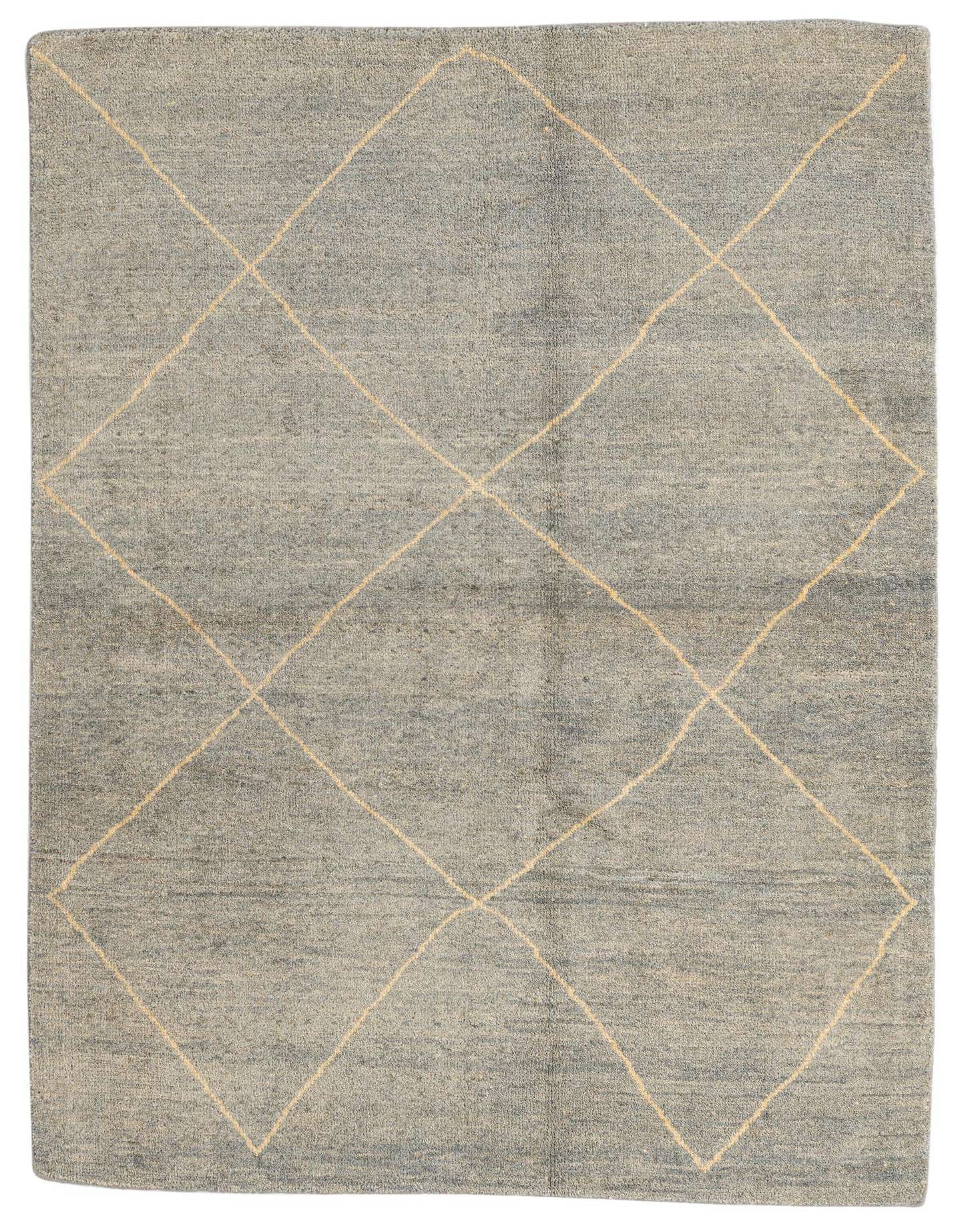 4' 8 x 6' 7 Hand Knotted Moroccan Wool Rug