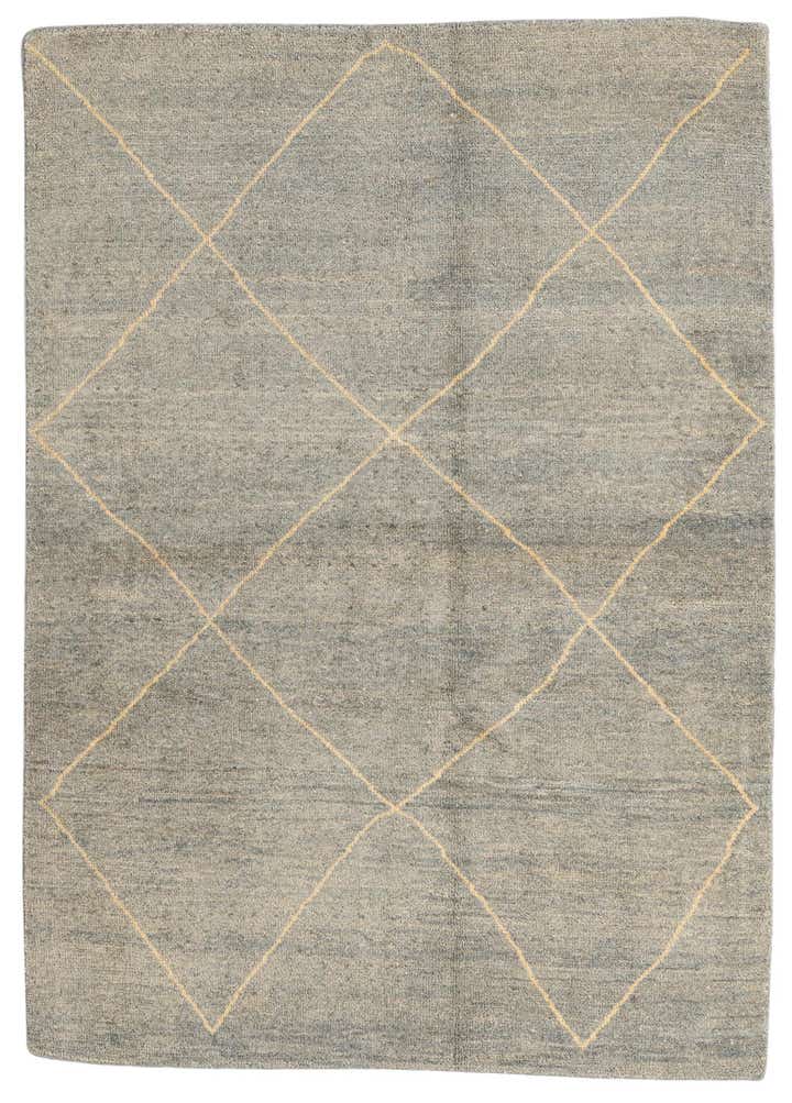 4' 8 x 6' 7 Hand Knotted Moroccan Wool Rug