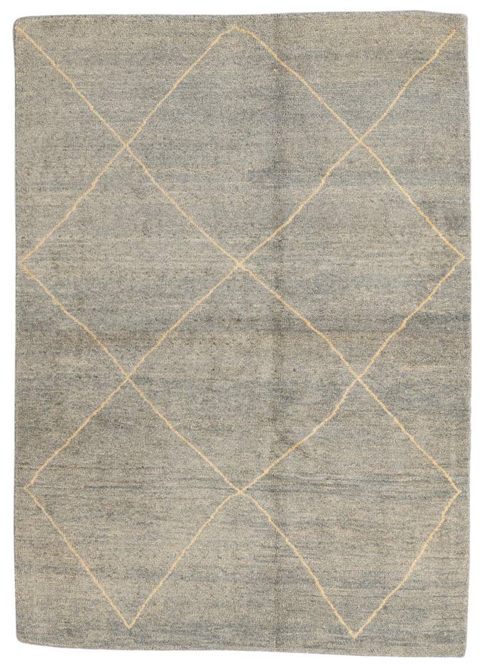 Detail image of 4' 8 x 6' 7 Hand Knotted Moroccan Wool Rug