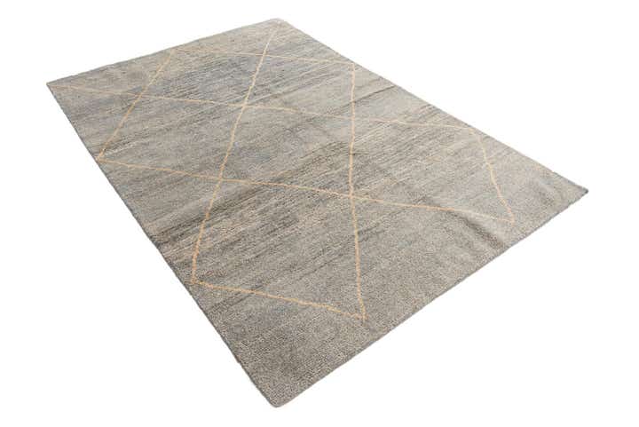 4' 6 x 6' 9 Hand Knotted Moroccan Wool Rug