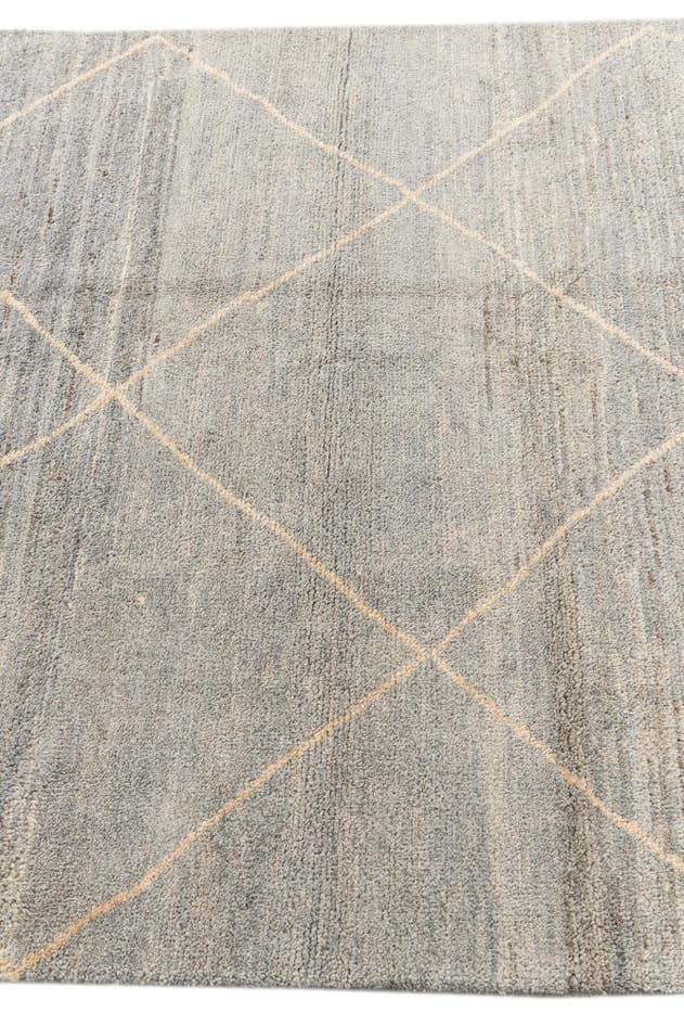 Detail image of 4' 6 x 6' 9 Hand Knotted Moroccan Wool Rug