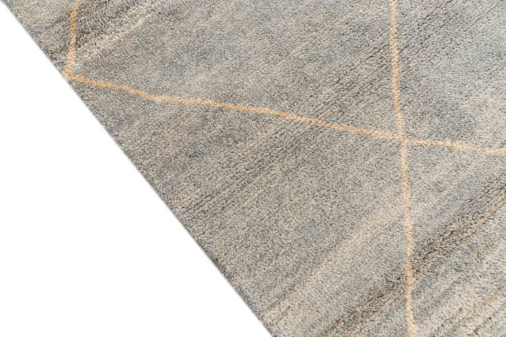 Detail image of 4' 6 x 6' 9 Hand Knotted Moroccan Wool Rug