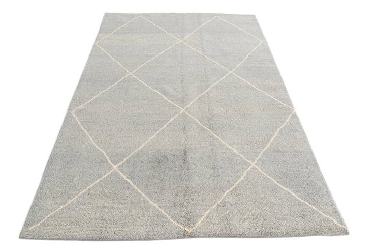 Detail image of 4' 6 x 6' 8 Hand Knotted Moroccan Wool Rug