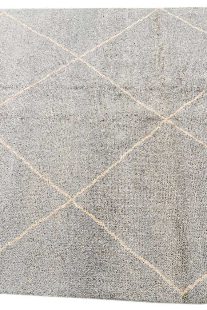 4' 6 x 6' 8 Hand Knotted Moroccan Wool Rug