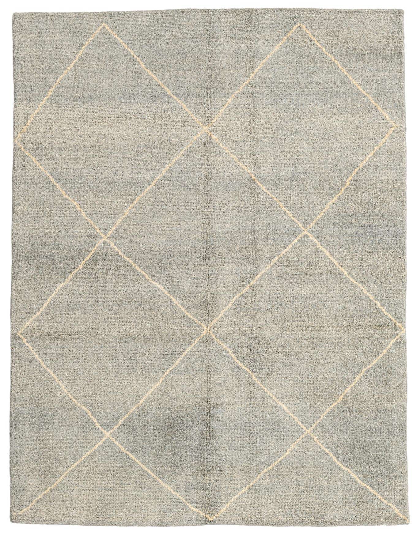 4' 6 x 6' 8 Hand Knotted Moroccan Wool Rug