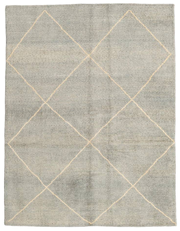 Detail image of 4' 6 x 6' 8 Hand Knotted Moroccan Wool Rug