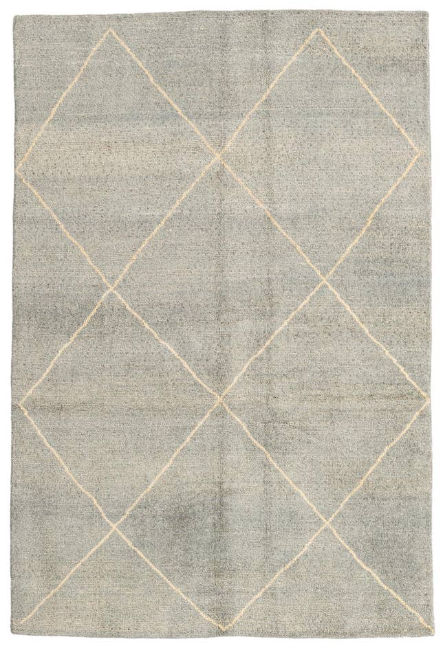 Detail image of 4' 6 x 6' 8 Hand Knotted Moroccan Wool Rug