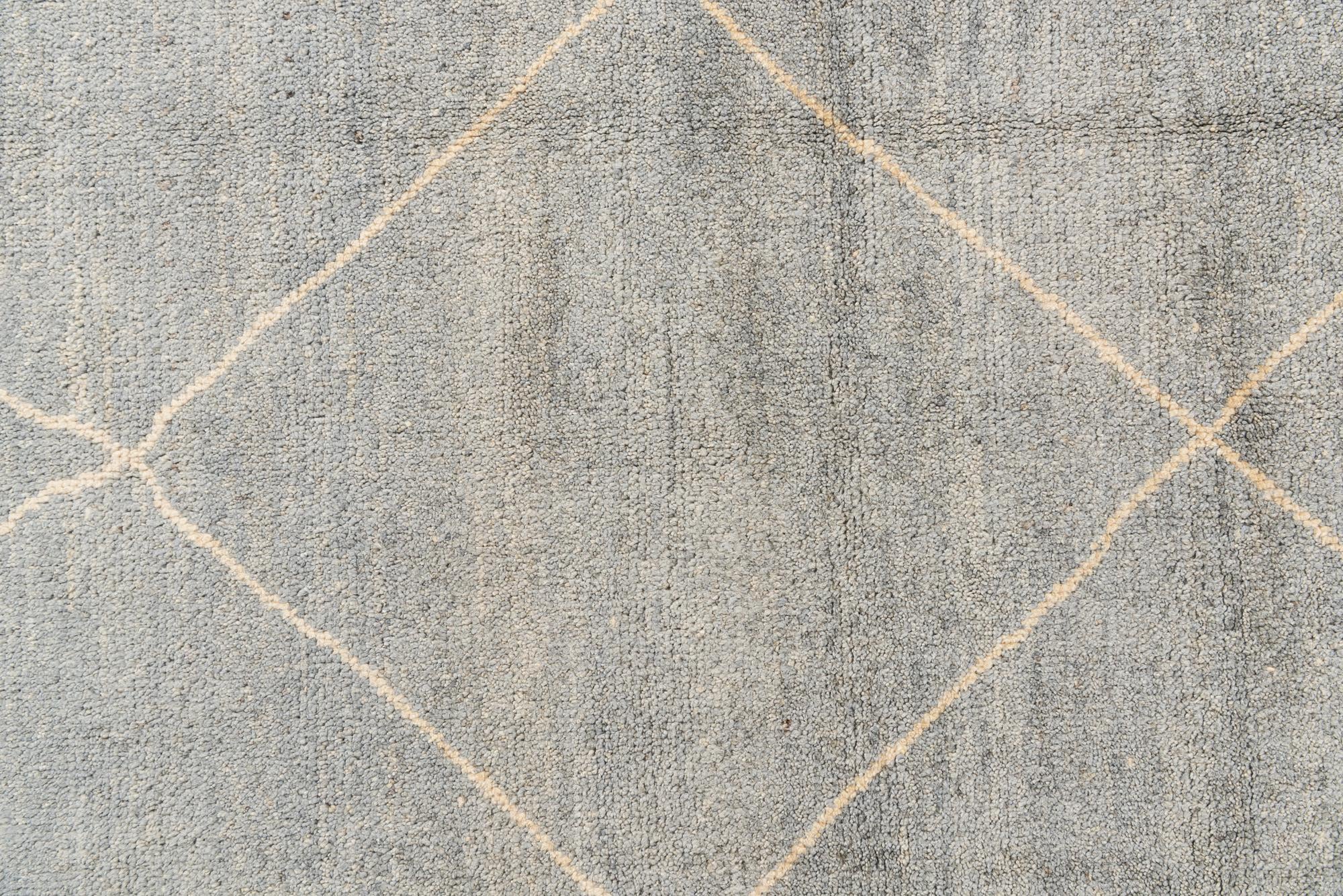 4' 5 x 6' 8 Hand Knotted Moroccan Wool Rug