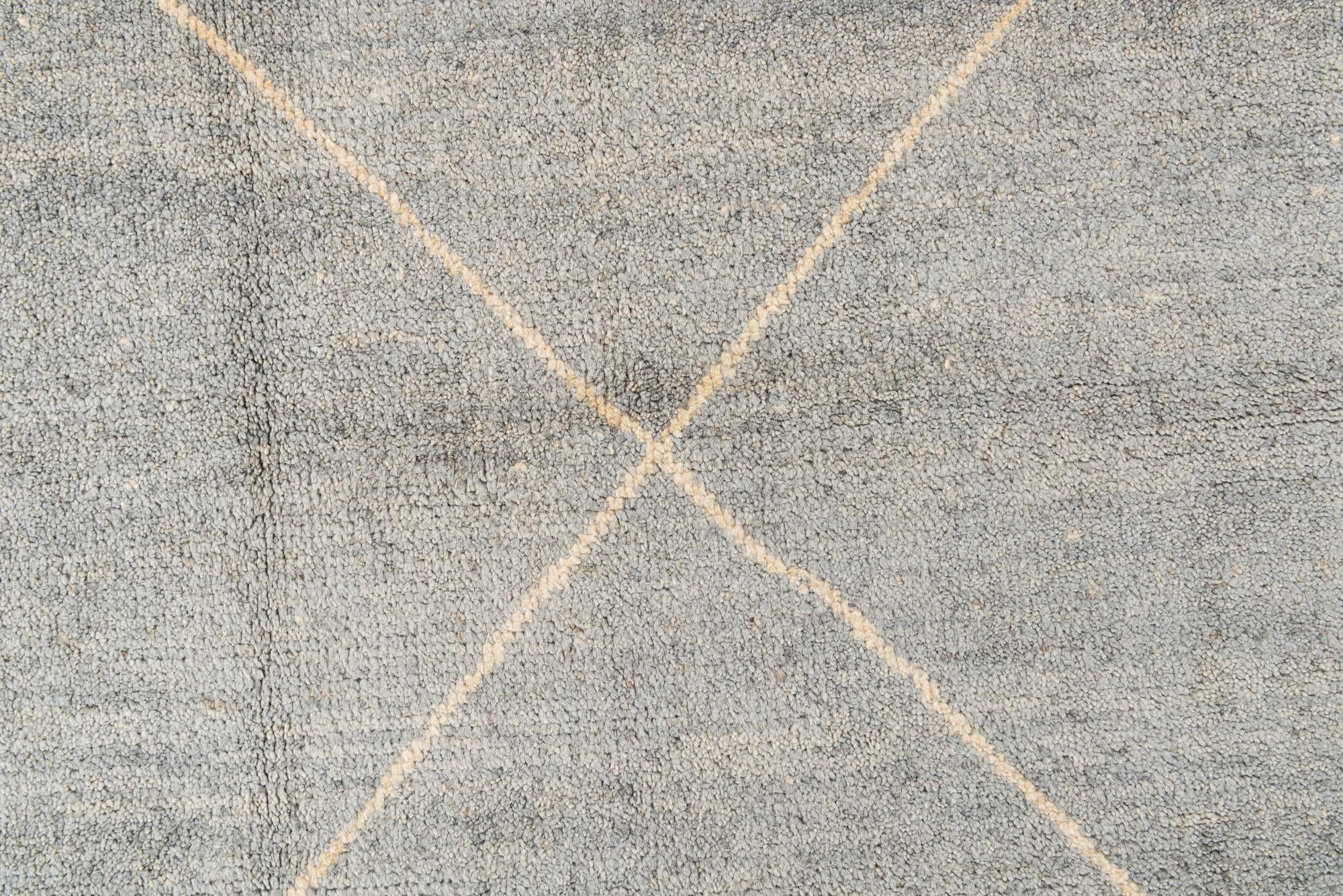 4' 5 x 6' 8 Hand Knotted Moroccan Wool Rug