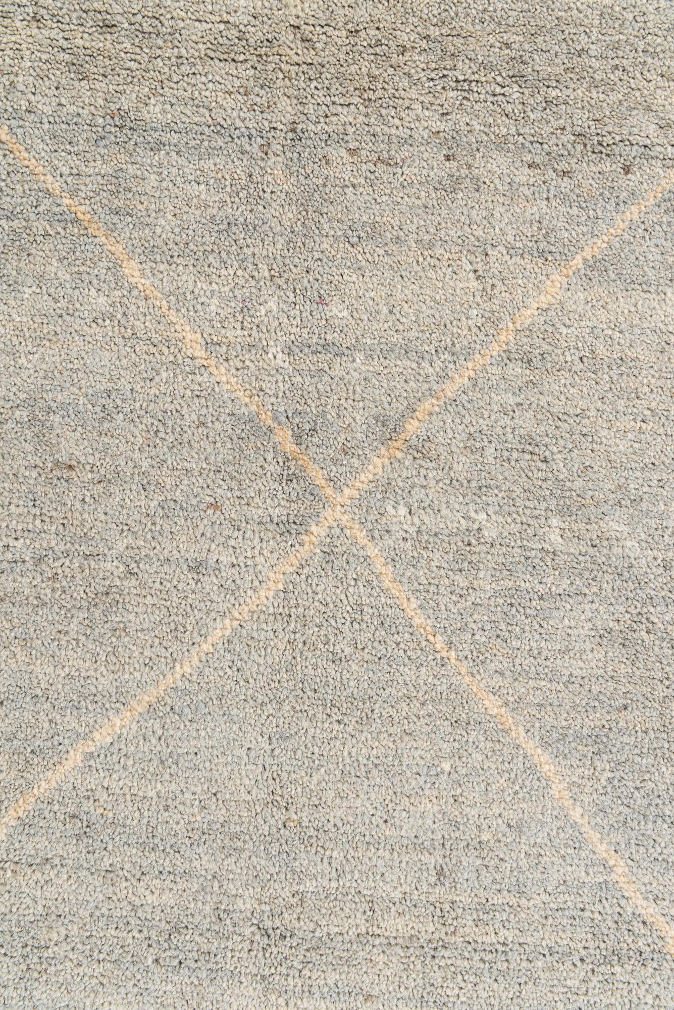 4' 7 x 6' 9 Hand Knotted Moroccan Wool Rug