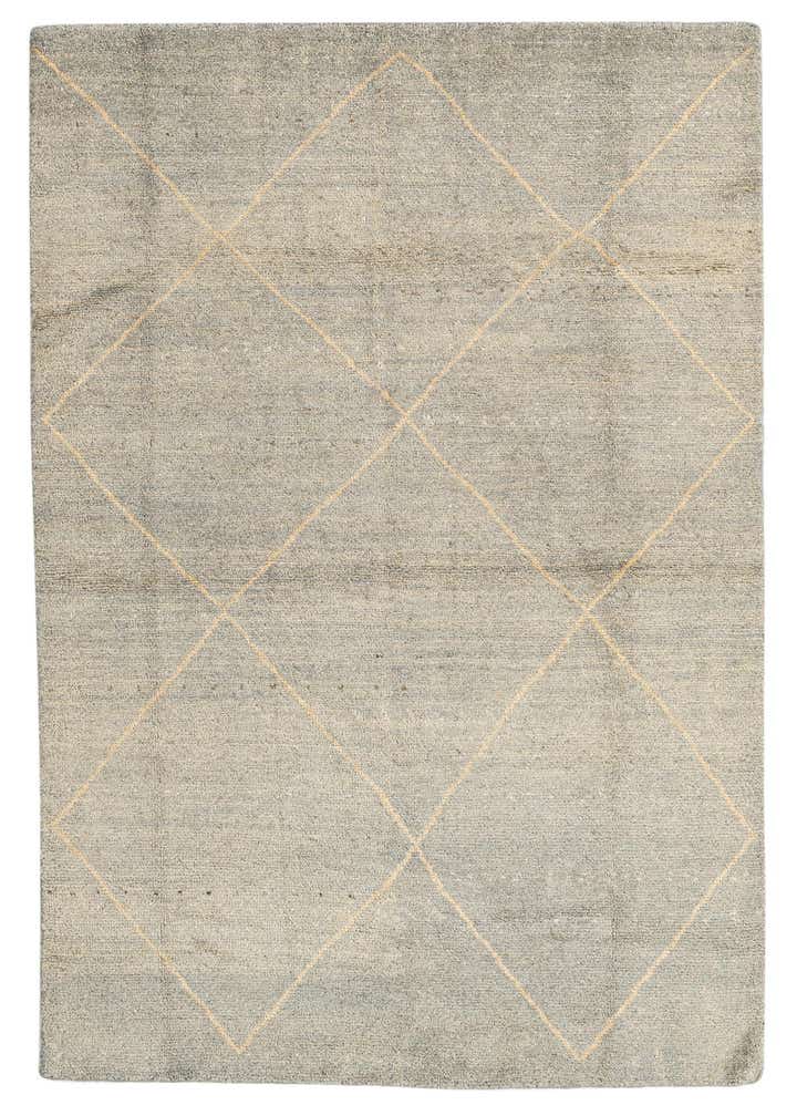 4' 7 x 6' 9 Hand Knotted Moroccan Wool Rug