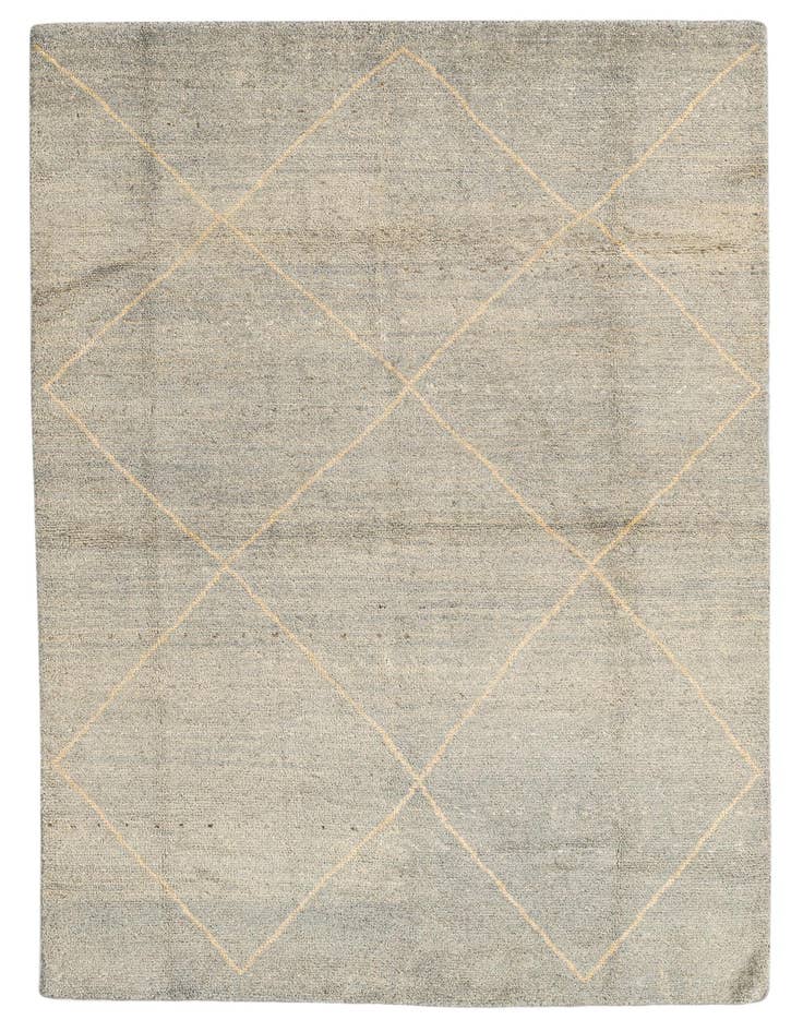 Detail image of 4' 7 x 6' 9 Hand Knotted Moroccan Wool Rug