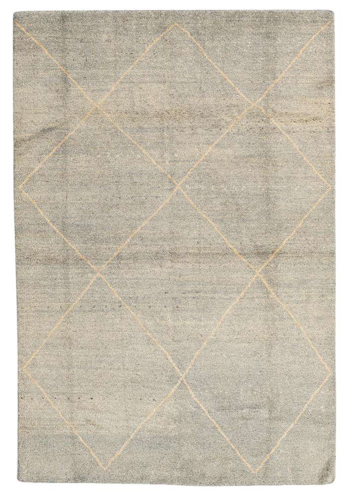 4' 7 x 6' 9 Hand Knotted Moroccan Wool Rug