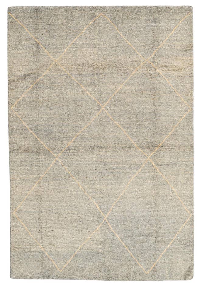Detail image of 4' 7 x 6' 9 Hand Knotted Moroccan Wool Rug