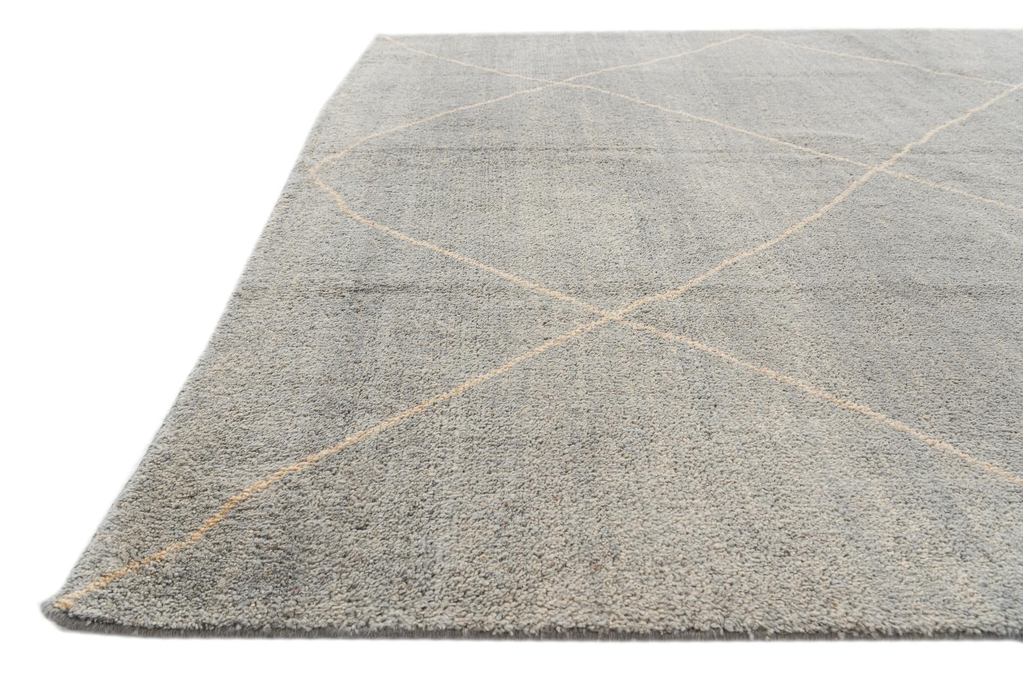 5' 7 x 8' 1 Hand Knotted Moroccan Wool Rug