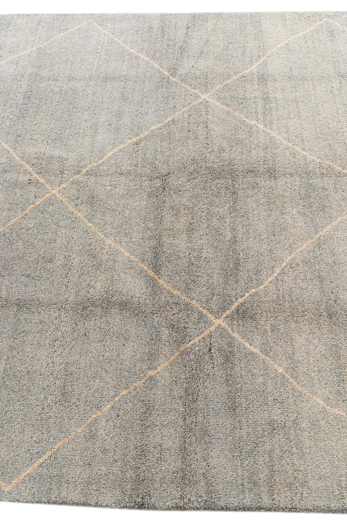 5' 7 x 8' 1 Hand Knotted Moroccan Wool Rug