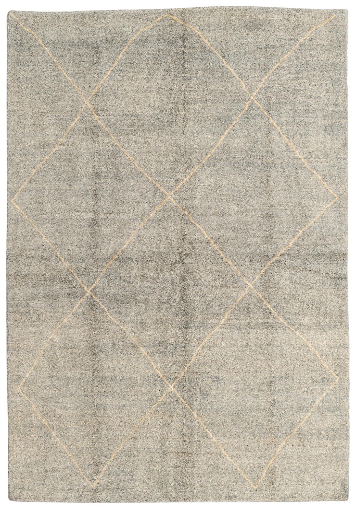5' 7 x 8' 1 Hand Knotted Moroccan Wool Rug
