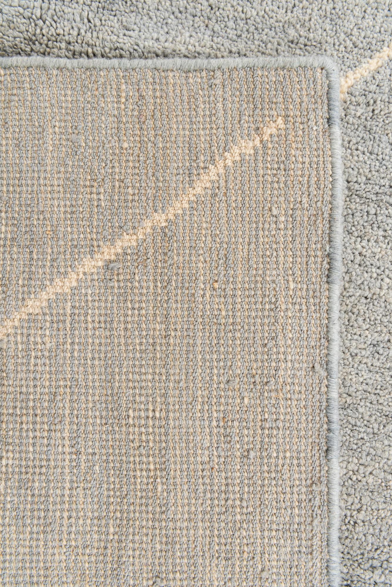4' 7 x 6' 9 Hand Knotted Moroccan Wool Rug