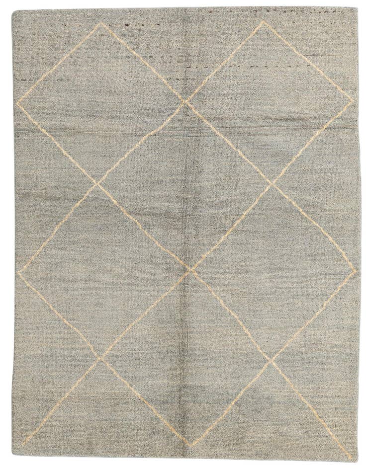 Detail image of 4' 7 x 6' 9 Hand Knotted Moroccan Wool Rug