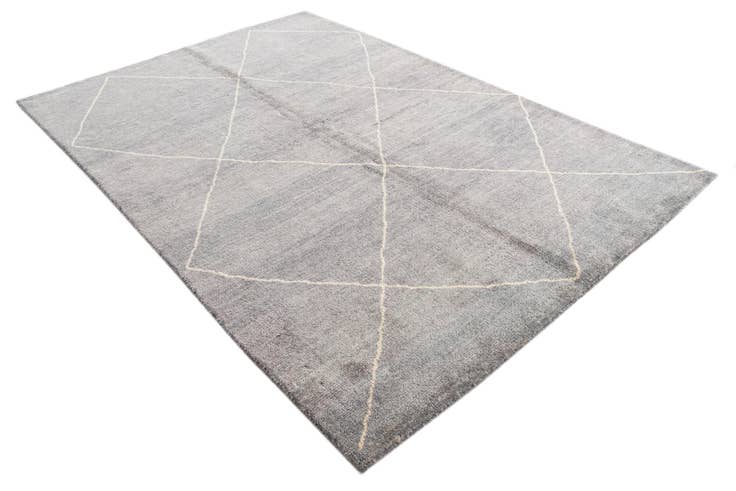 Detail image of 5' 7 x 8' 2 Hand Knotted Moroccan Wool Rug