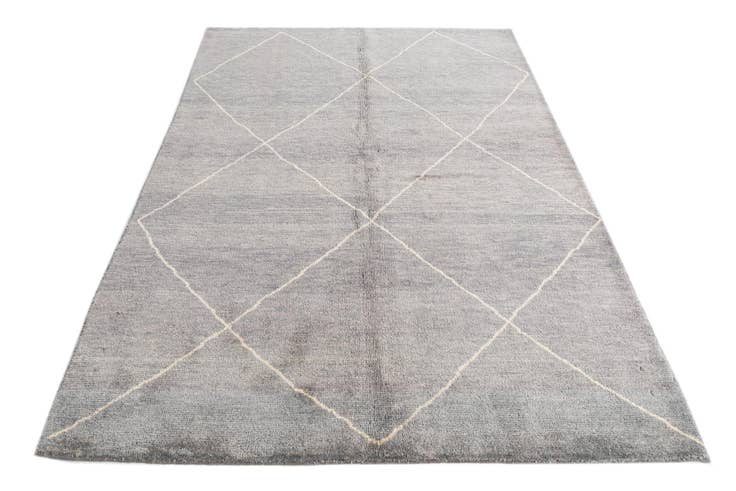 Detail image of 5' 7 x 8' 2 Hand Knotted Moroccan Wool Rug