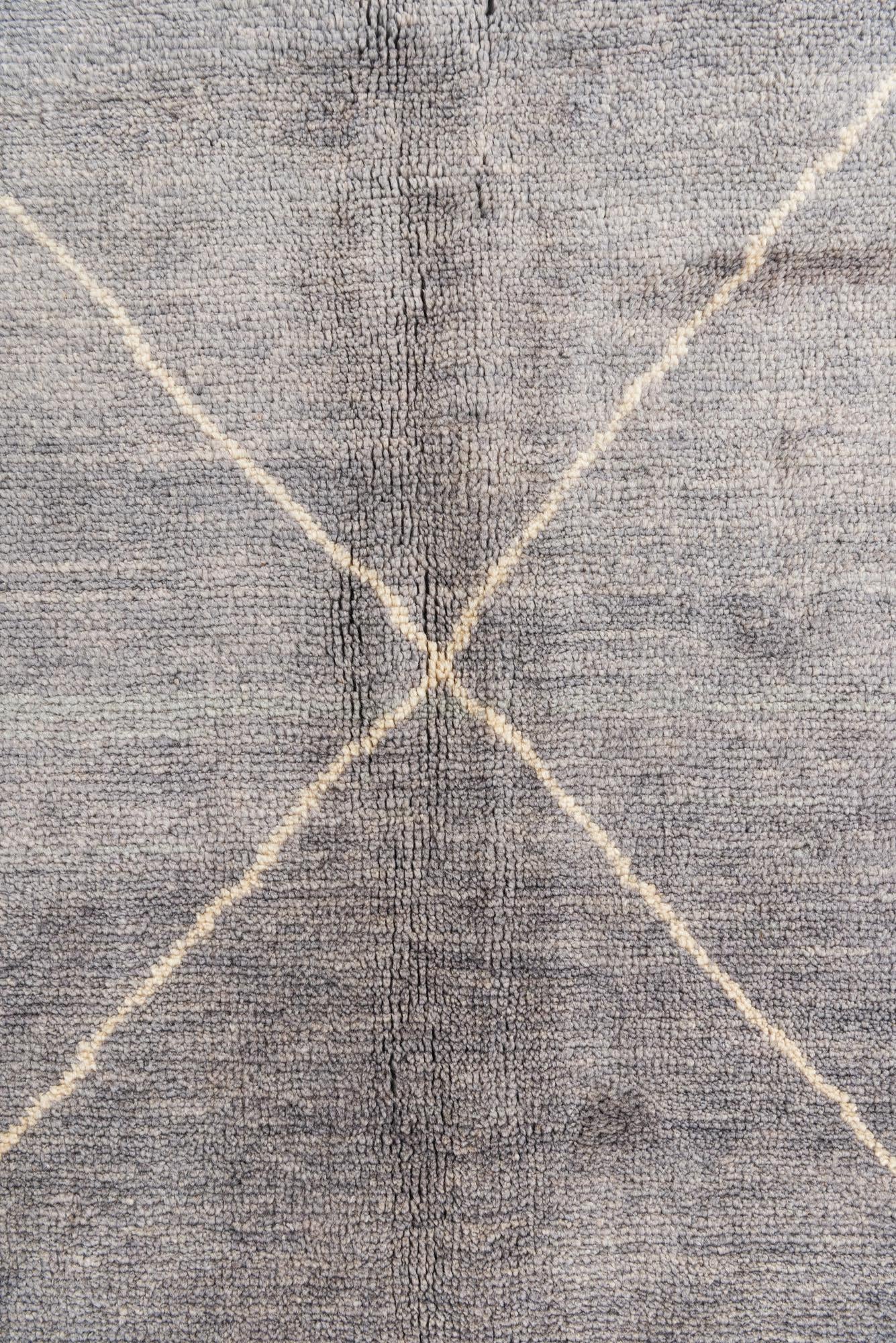 5' 7 x 8' 2 Hand Knotted Moroccan Wool Rug