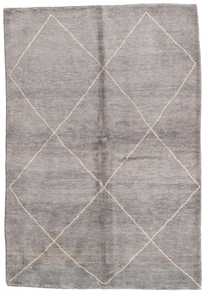 5' 7 x 8' 2 Hand Knotted Moroccan Wool Rug
