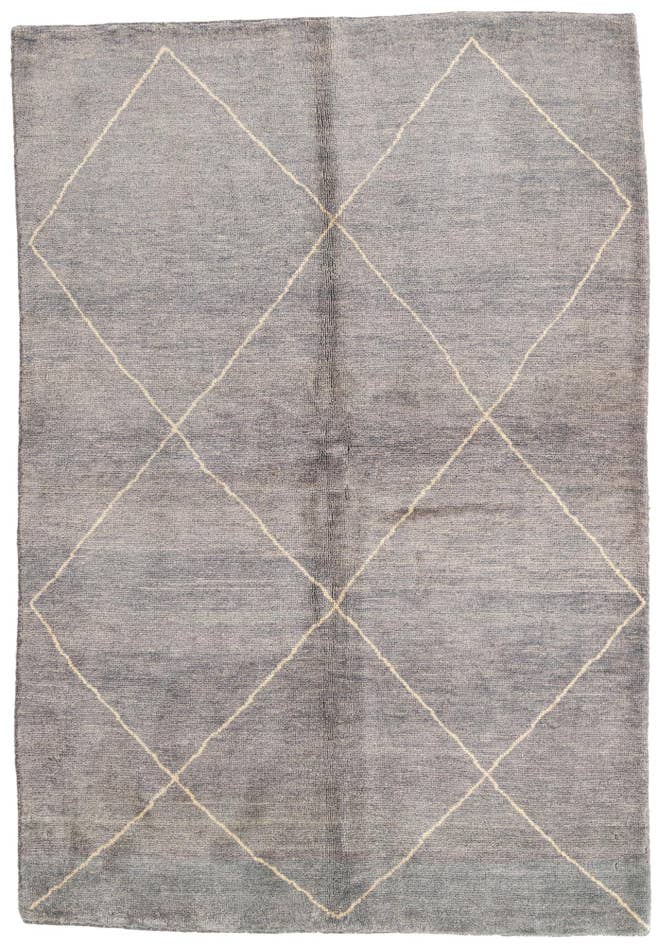 Detail image of 5' 7 x 8' 2 Hand Knotted Moroccan Wool Rug