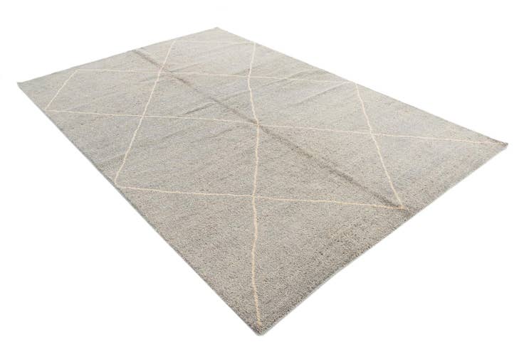 Detail image of 5' 6 x 8' 3 Hand Knotted Moroccan Wool Rug