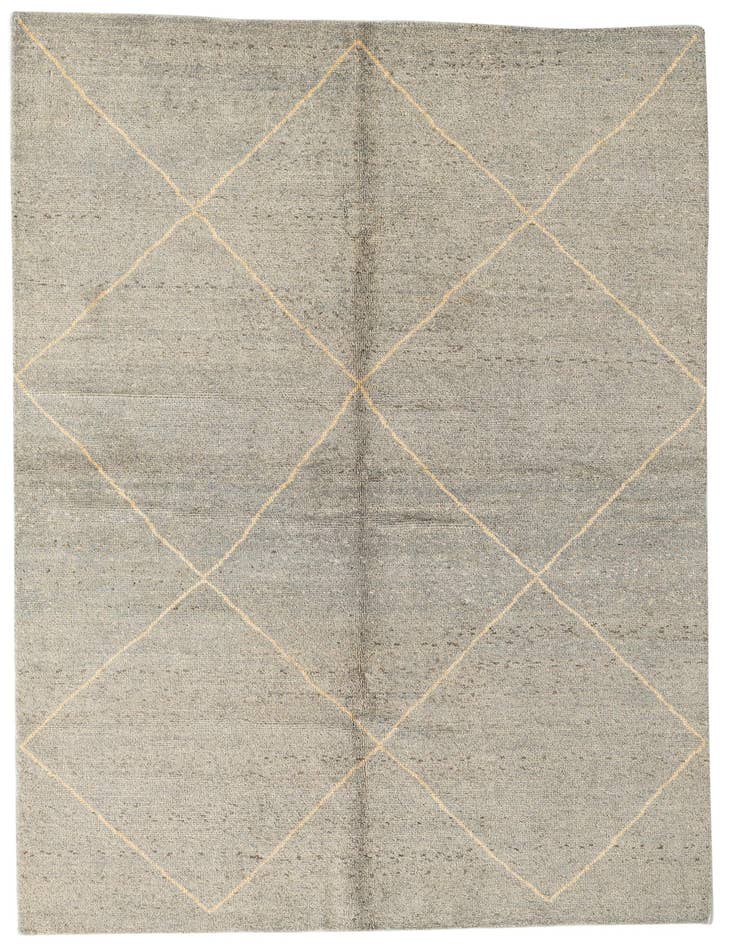 Detail image of 5' 6 x 8' 3 Hand Knotted Moroccan Wool Rug