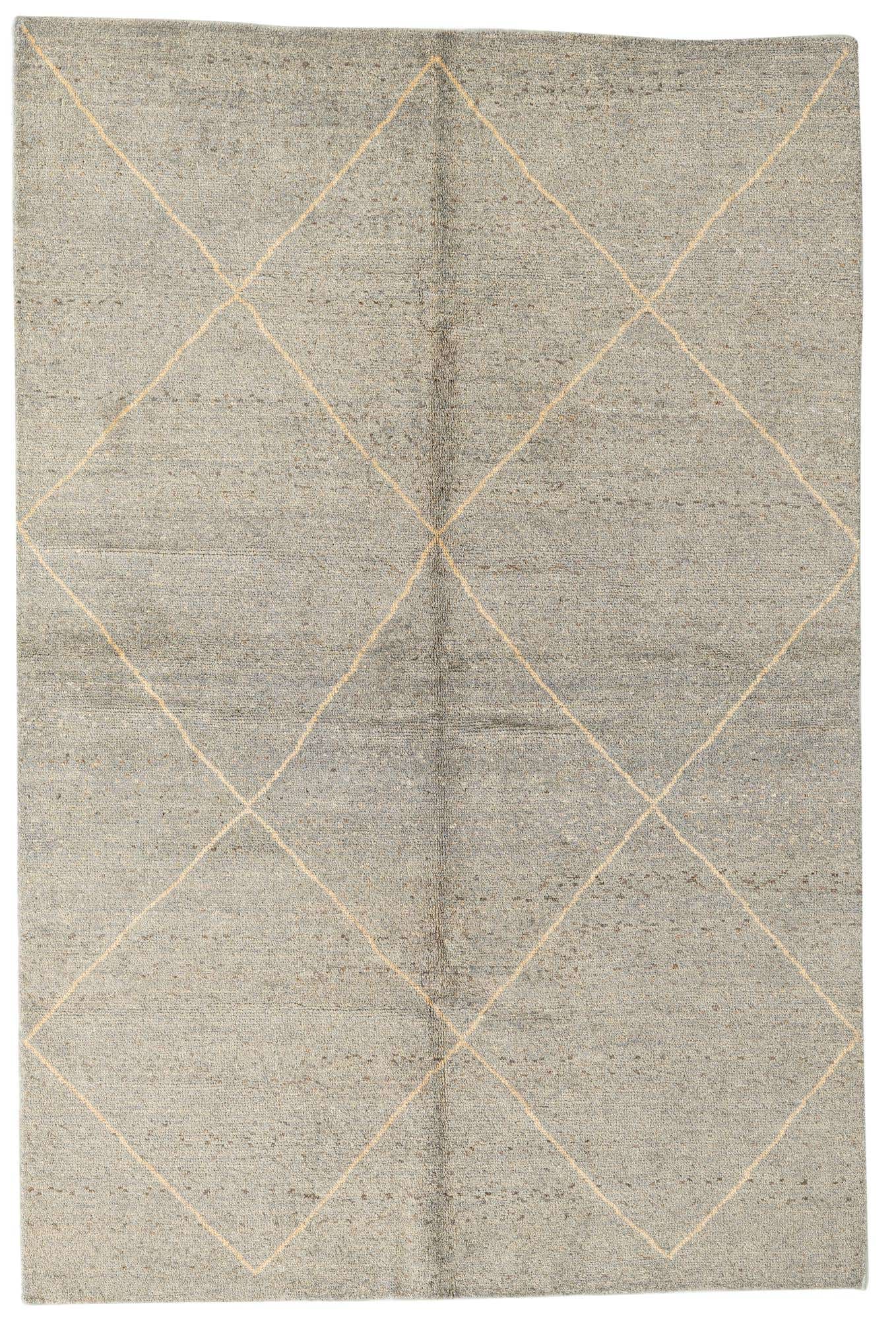 5' 6 x 8' 3 Hand Knotted Moroccan Wool Rug