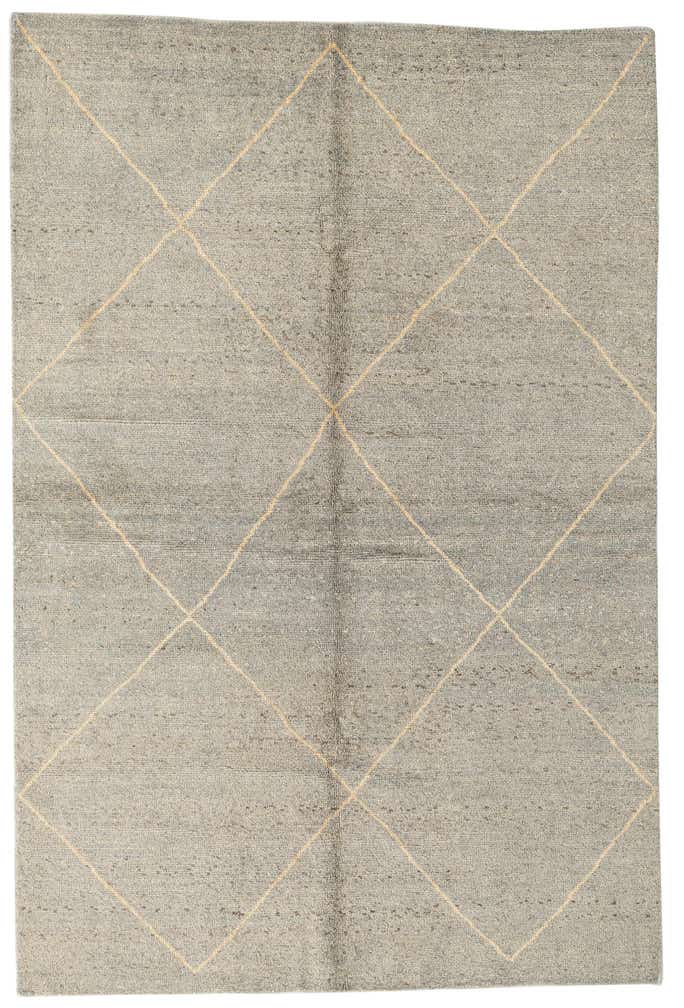 5' 6 x 8' 3 Hand Knotted Moroccan Wool Rug