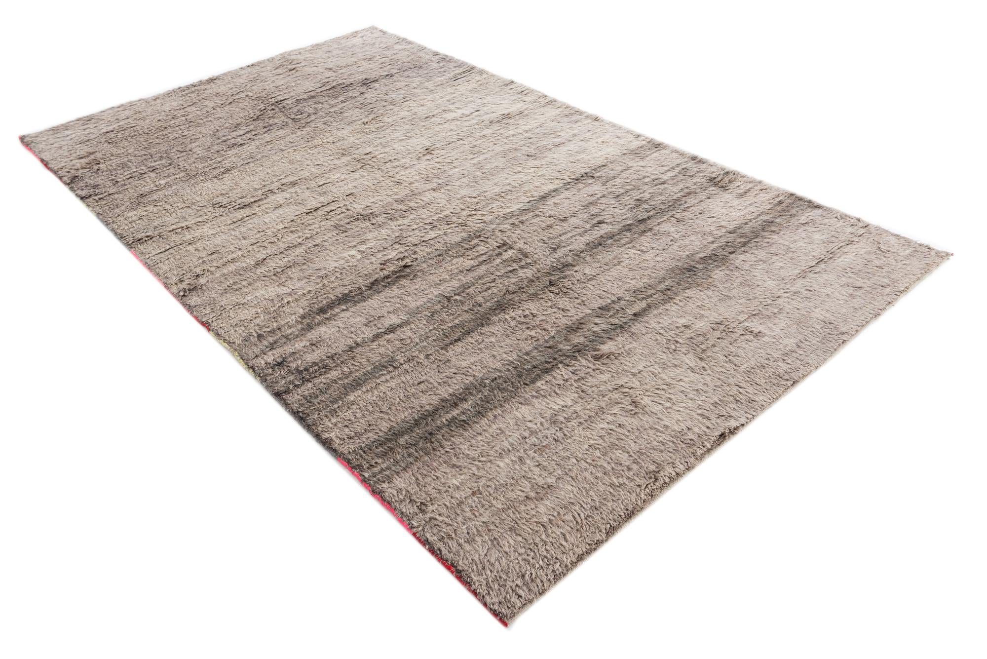 6' x 9' 10 Hand Knotted Moroccan Wool Rug