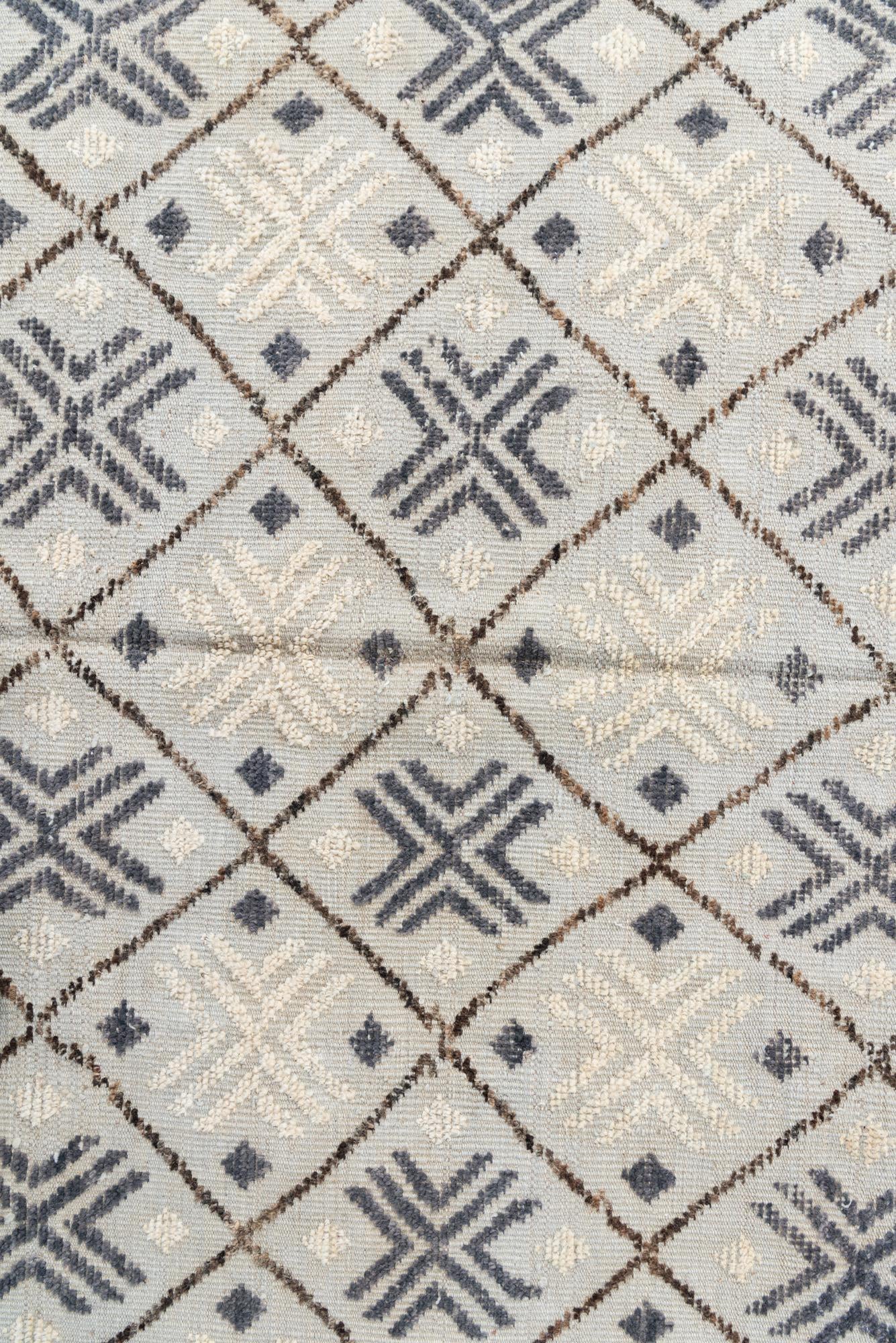 8' 5 x 12' 4 Hand Knotted Moroccan Wool Rug