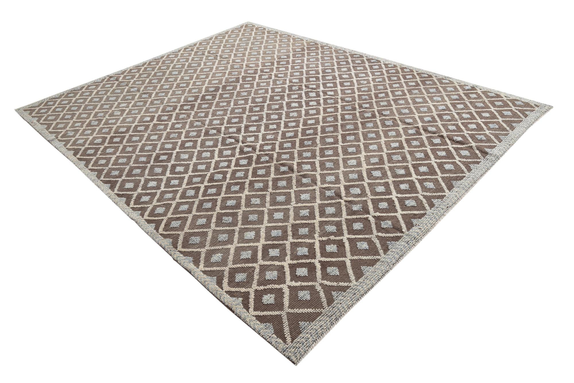 8' x 10' 1 Hand Knotted Moroccan Wool Rug