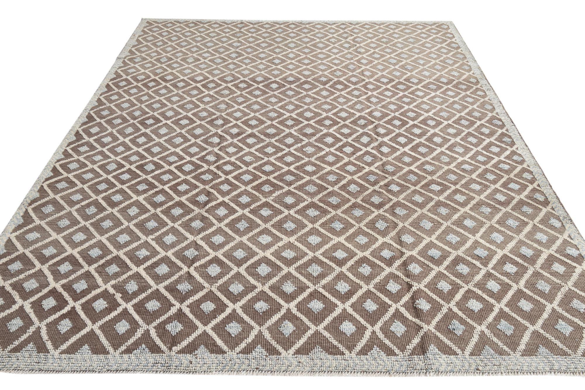 8' x 10' 1 Hand Knotted Moroccan Wool Rug