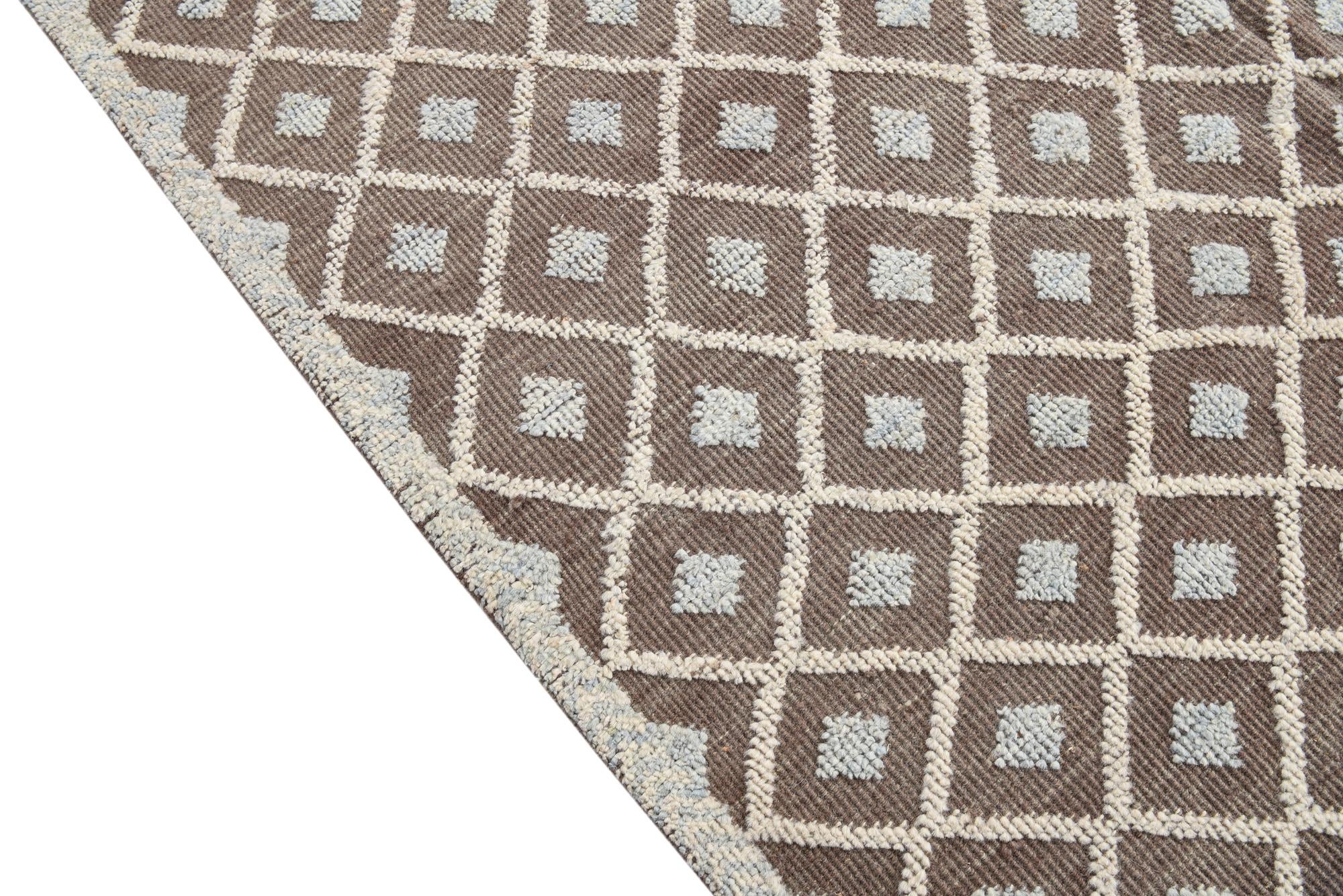 8' x 10' 1 Hand Knotted Moroccan Wool Rug