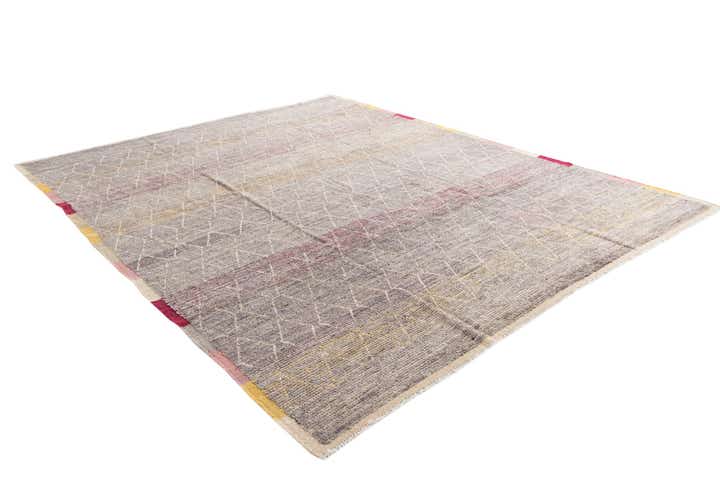 9' 10 x 12' 3 Hand Knotted Moroccan Wool Rug
