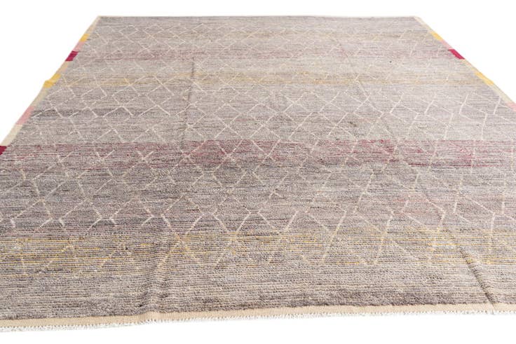 Detail image of 9' 10 x 12' 3 Hand Knotted Moroccan Wool Rug