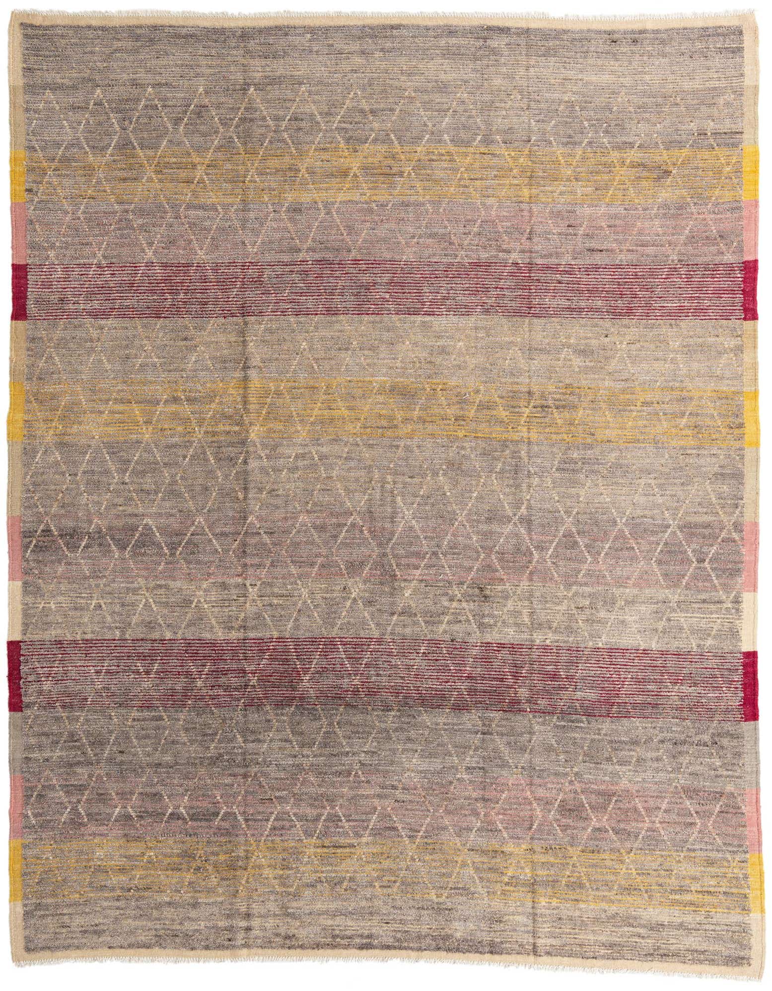 9' 10 x 12' 3 Hand Knotted Moroccan Wool Rug