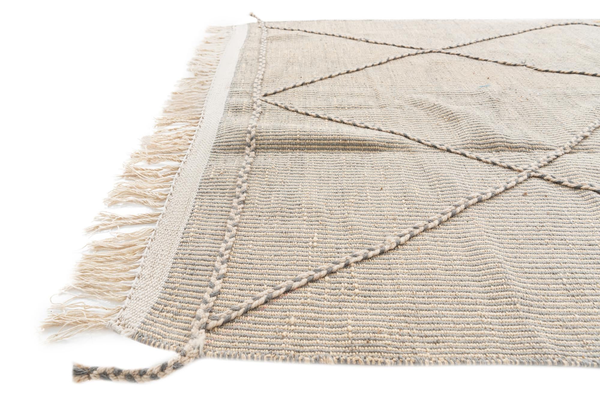 5' 4 x 8' 5 Hand Knotted Moroccan Wool Rug