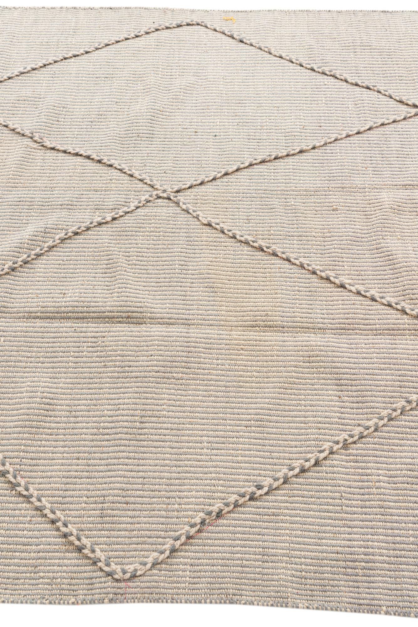 5' 4 x 8' 5 Hand Knotted Moroccan Wool Rug