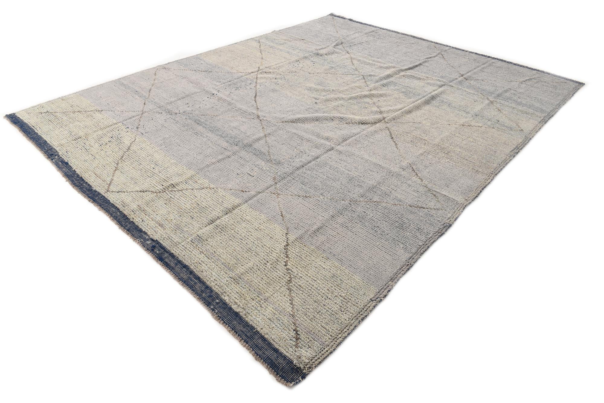 8' 3 x 10' 8 Hand Knotted Moroccan Wool Rug
