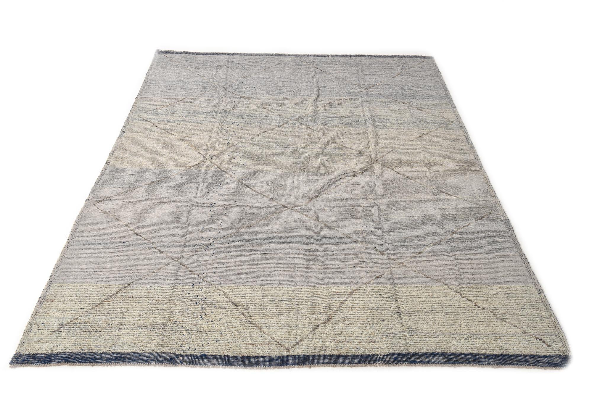 8' 3 x 10' 8 Hand Knotted Moroccan Wool Rug